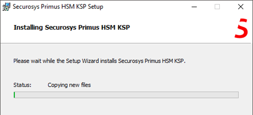 Screenshot showing installation progress in installation wizard