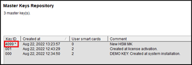 Master Key Repository