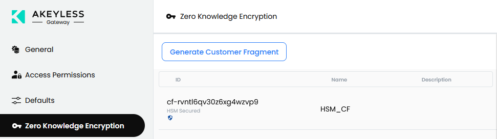 Customer Fragment in Gateway